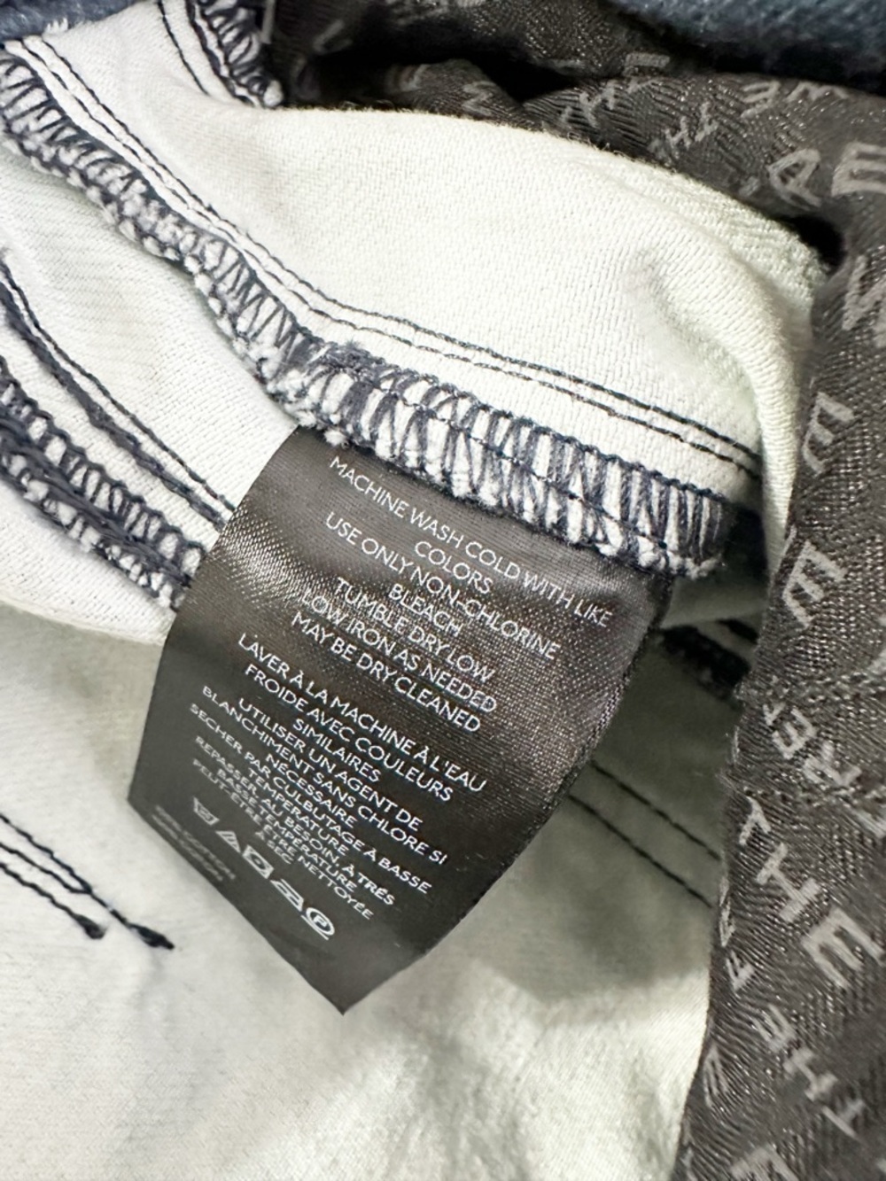 NEW Free People We The Free Good Luck Printed Navy Bandana Barrel Jeans 27 - Picture 13 of 14